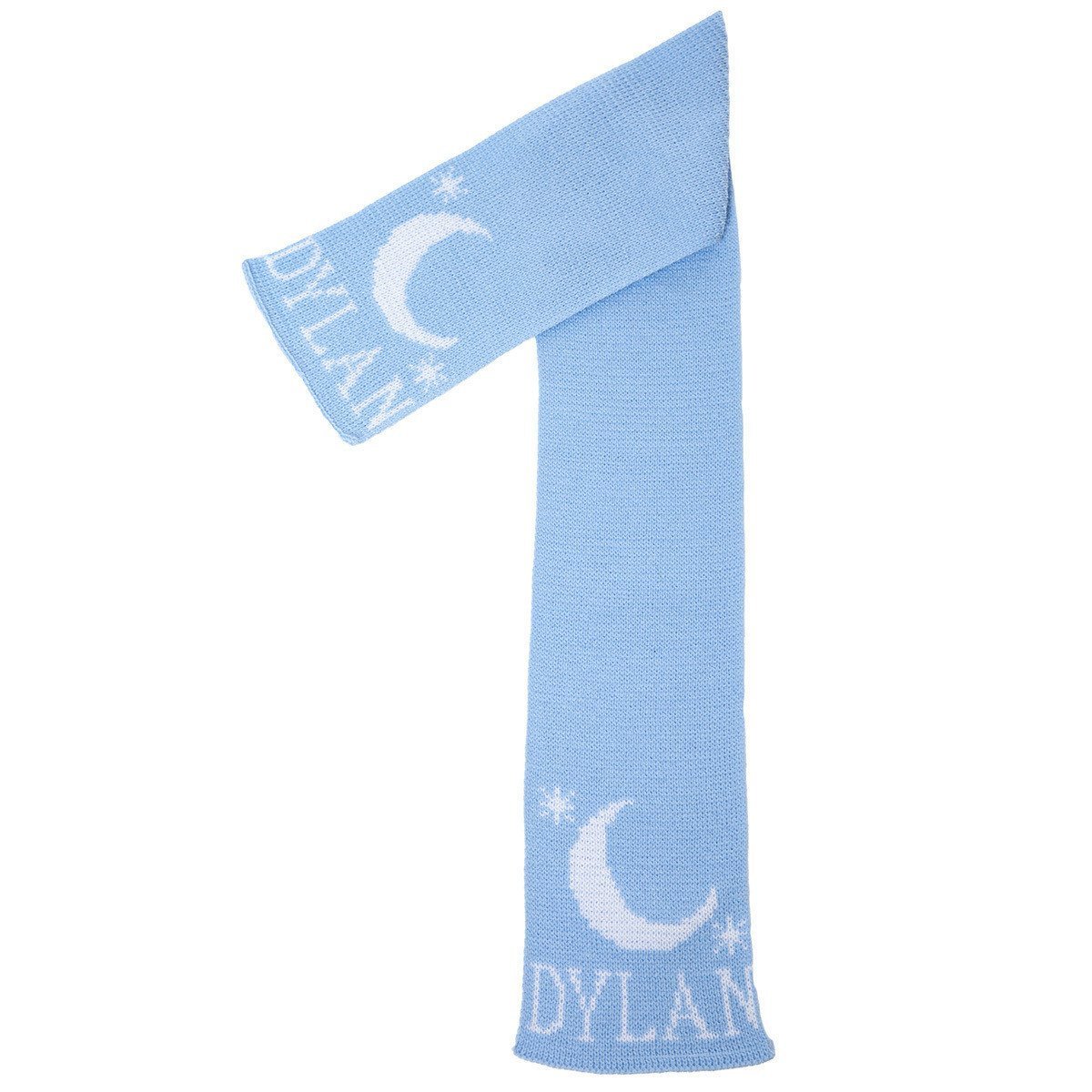 Moon & Stars Personalized Knit Scarf-Scarves-Jack and Jill Boutique