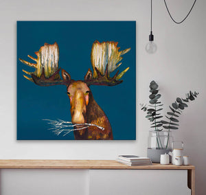 Moose With Branch Wall Art-Wall Art-Jack and Jill Boutique