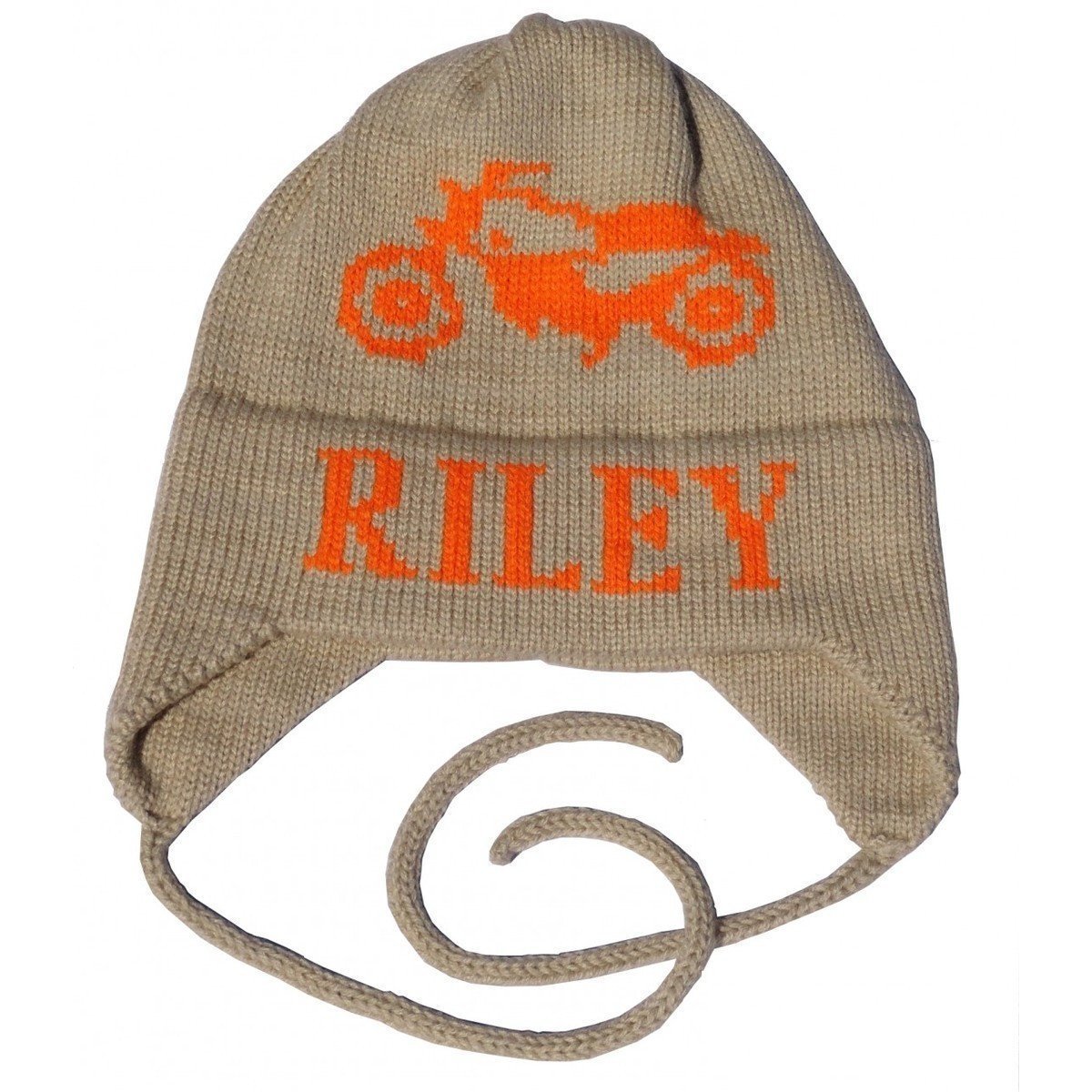 Motorcycle Personalized Knit Flap Hat-Hats-Jack and Jill Boutique