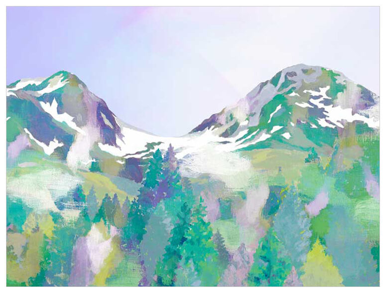 Mountain View - Cool Palette Wall Art-Wall Art-Jack and Jill Boutique
