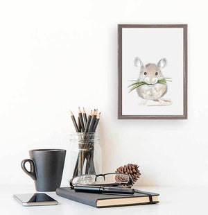Mouse Portrait - Mini Framed Canvas-Mini Framed Canvas-Jack and Jill Boutique