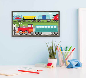 Move Me By Train - Mini Framed Canvas-Mini Framed Canvas-Jack and Jill Boutique