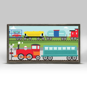 Move Me By Train - Mini Framed Canvas-Mini Framed Canvas-Jack and Jill Boutique