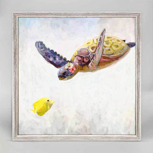 Ms. Turtle And Tang - Mini Framed Canvas-Mini Framed Canvas-Jack and Jill Boutique