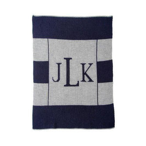 Multi Stripe Monogram Pesonalized Blanket-Blankets-Jack and Jill Boutique