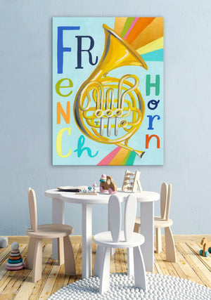 Musical Melodies - French Horn Wall Art-Wall Art-Jack and Jill Boutique