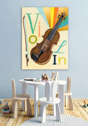Musical Melodies - Violin Wall Art-Wall Art-Jack and Jill Boutique