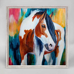 Mustang Mare Mini Framed Canvas-mini framed canvas-Jack and Jill Boutique