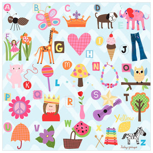 My ABC's - Girl Wall Art-Wall Art-Jack and Jill Boutique