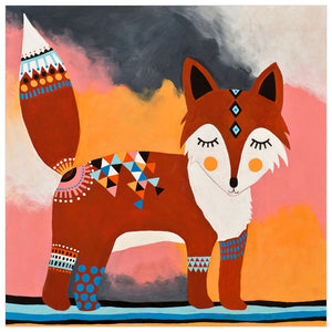 Native Fox Wall Art-Wall Art-Jack and Jill Boutique