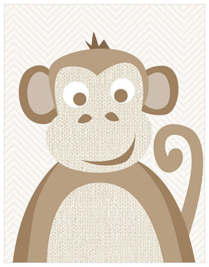 Natural Monkey Wall Art-Wall Art-14x18 Canvas-Jack and Jill Boutique