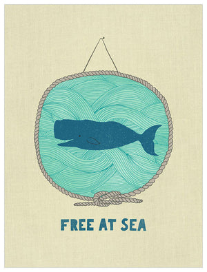 Nautical Sea - Free At Sea Wall Art-Wall Art-Jack and Jill Boutique