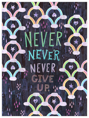 Never Never Never Give Up Wall Art-Wall Art-Jack and Jill Boutique