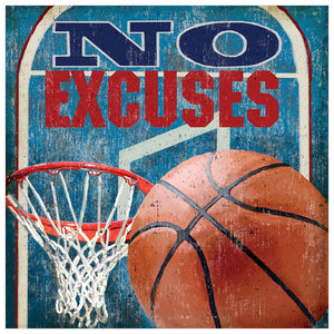 No Excuses - Basketball Wall Art-Wall Art-Jack and Jill Boutique
