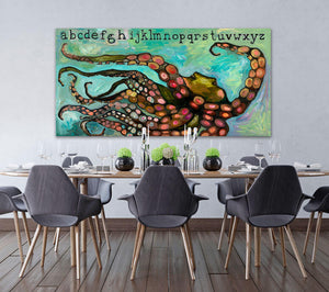 Octopus Alphabet Wall Art-Wall Art-Jack and Jill Boutique