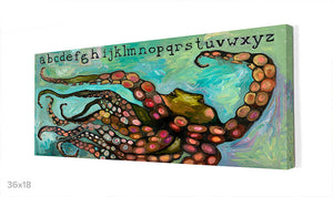 Octopus Alphabet Wall Art-Wall Art-Jack and Jill Boutique