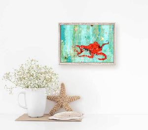 Octopus Dreams - Mini Framed Canvas-Mini Framed Canvas-Jack and Jill Boutique