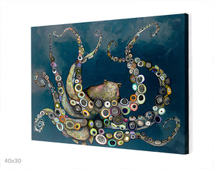 Octopus in the Deep Blue Sea Wall Art-Wall Art-Jack and Jill Boutique
