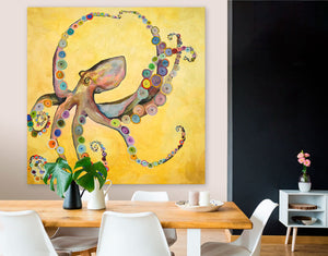 Octopus On Gold Wall Art-Wall Art-Jack and Jill Boutique