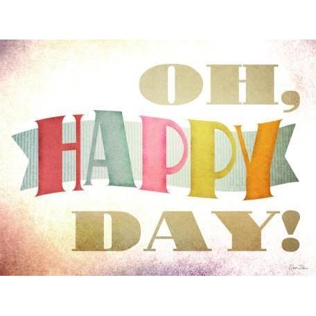 Oh, Happy Day! - Typography | Canvas Wall Art-Canvas Wall Art-Jack and Jill Boutique