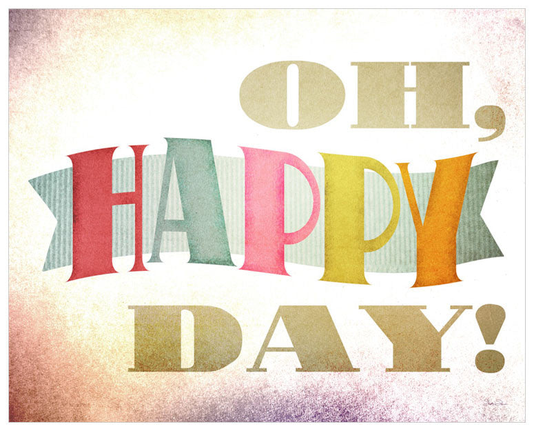 Oh, Happy Day! - Typography Wall Art-Wall Art-Jack and Jill Boutique