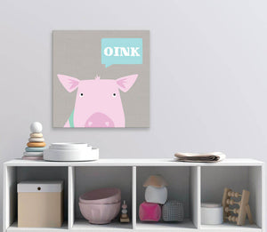 Oink - Pig Wall Art-Wall Art-Jack and Jill Boutique