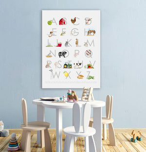 On The Farm ABC's Wall Art-Wall Art-Jack and Jill Boutique