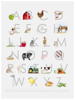 On The Farm ABC's Wall Art-Wall Art-Jack and Jill Boutique