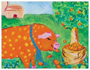 Orange Oink Wall Art-Wall Art-Jack and Jill Boutique