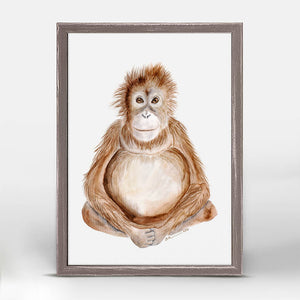 Orangutan Portrait - Mini Framed Canvas-Mini Framed Canvas-Jack and Jill Boutique