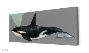 Orca On Silver Wall Art-Wall Art-Jack and Jill Boutique