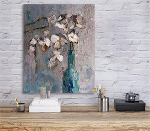 Orchids In Blue Vase Wall Art-Wall Art-Jack and Jill Boutique