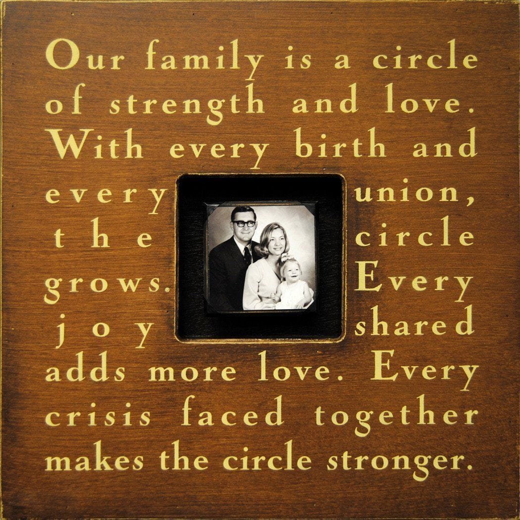 Handmade Wood Photobox with quote "Our Family Is a Circle"-Photoboxes-Jack and Jill Boutique