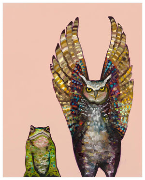 Owl & Toad - Coral Wall Art-Wall Art-Jack and Jill Boutique