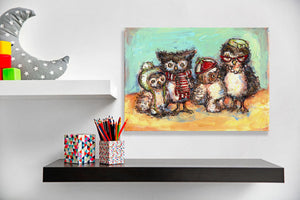 Owl Family Photo Wall Art-Wall Art-Jack and Jill Boutique