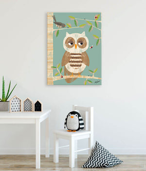Owl in the Woods Wall Art-Wall Art-18x24 Canvas-Jack and Jill Boutique