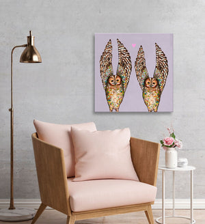 Owl Love - Lavender Wall Art-Wall Art-Jack and Jill Boutique