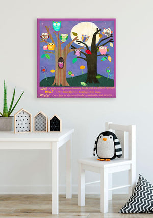 Owls Wall Art-Wall Art-18x18 Canvas-Jack and Jill Boutique
