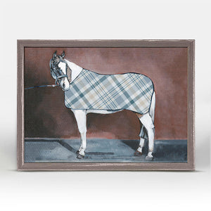 Paint Horse - Neutral Mini Framed Canvas-mini framed canvas-Jack and Jill Boutique