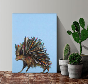 Paintbrush Porcupine Wall Art-Wall Art-Jack and Jill Boutique