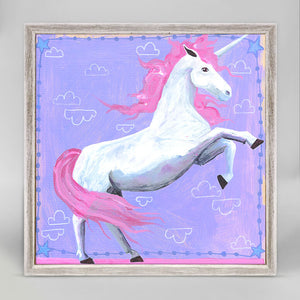 Painted Animals - Unicorn Mini Framed Canvas-Mini Framed Canvas-Jack and Jill Boutique