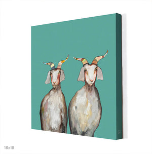 Pair Of Goats Wall Art-Wall Art-Jack and Jill Boutique