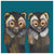 Pair Of Wolverines On Teal Wall Art-Wall Art-Jack and Jill Boutique