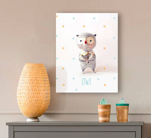 Paper Mache - Owl - Boy Wall Art-Wall Art-Jack and Jill Boutique