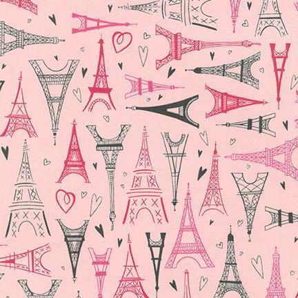Paris Adventure Fabric in Pink | 100% Cotton-Fabric-Jack and Jill Boutique