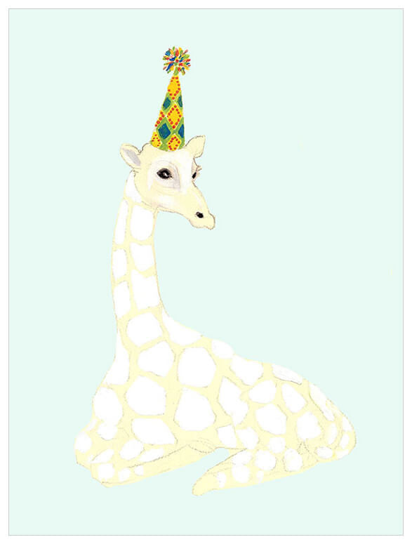 Party Hat Giraffe Wall Art-Wall Art-Jack and Jill Boutique