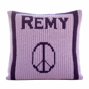 Peace Sign & Name Personalized Pillow-Pillow-Jack and Jill Boutique