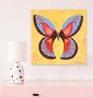 Peach Peace Butterfly Wall Art-Wall Art-Jack and Jill Boutique
