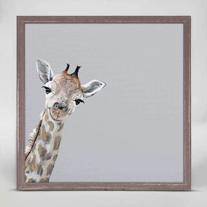 Peeking Giraffe - Mini Framed Canvas-Mini Framed Canvas-Jack and Jill Boutique