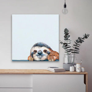 Peeking Sloth Wall Art-Wall Art-Jack and Jill Boutique